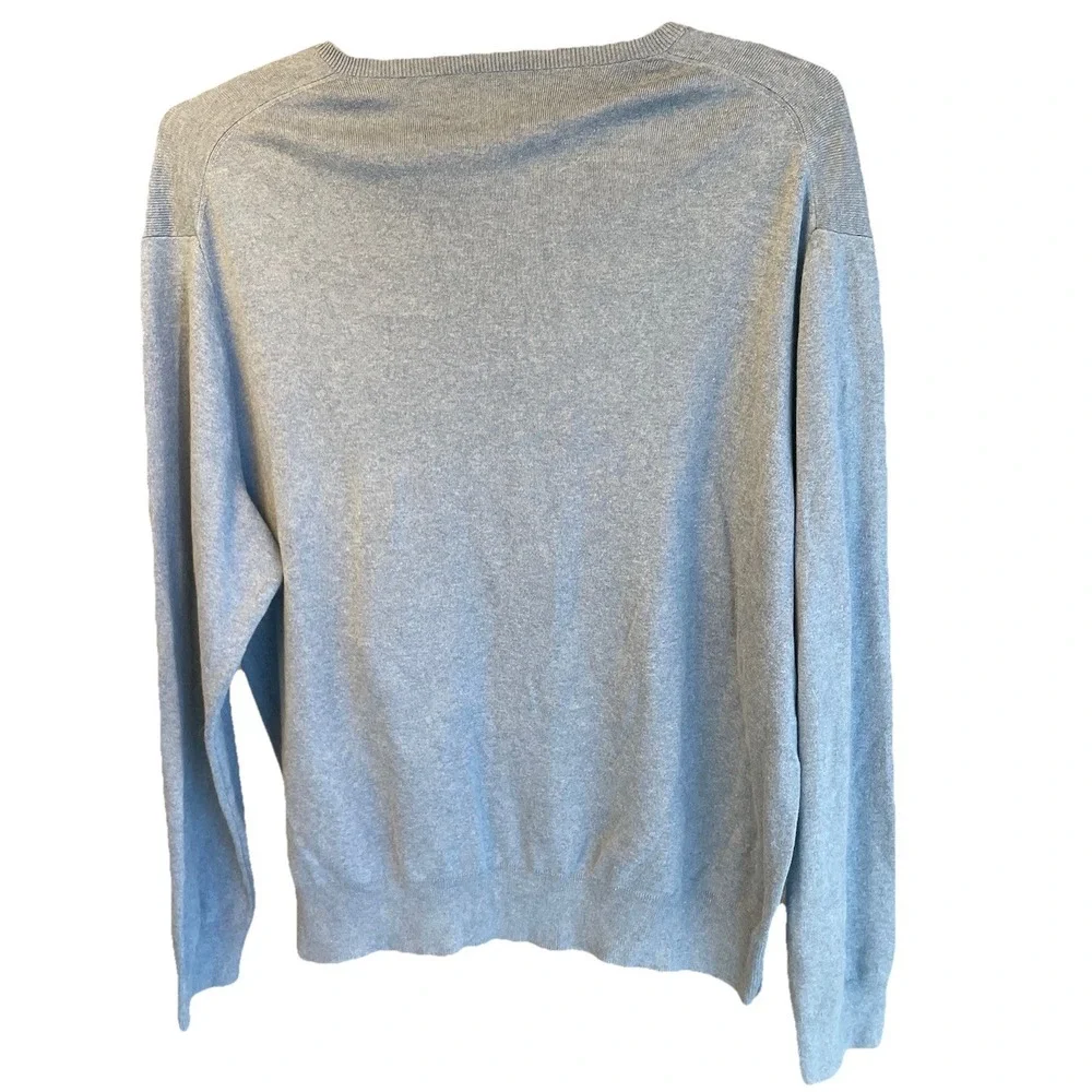 Polo‎ Ralph Lauren Mens XXL V Neck Long Sleeve Pima Cotton Sweater Blue